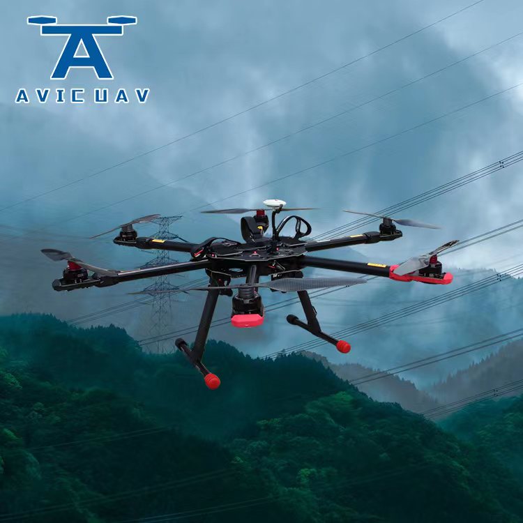 Power line erection drone